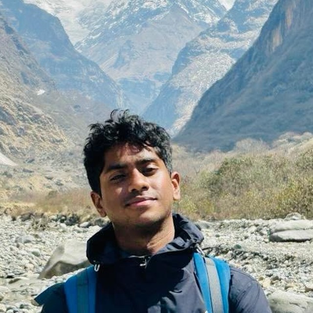 Rithik Marudappa on a hike